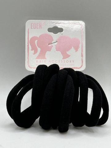 EDEN SMALL BLACK PONYTAIL HOLDERS #64141