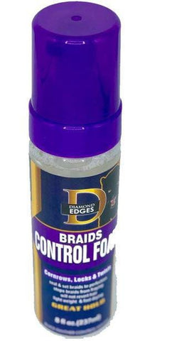 Diamond Edges Braids Control Foam, 8 oz