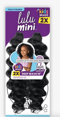 SENSATIONNEL FULLY-FOLDED KIDS 2X LULU MINI DEEP WAVE 10" CROCHET BRAID