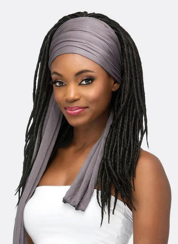 VIVICA A. FOX 23″ STRETCHED LOC BRAID WITH GRAY VERSATILE SCARF HWR-RORY