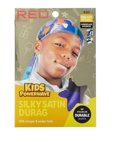 RED BY KISS KIDS POWERWAVE SILKY SATIN DURAG