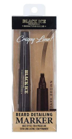 BLACK ICE PROFESSIONAL SIGNATURE SERIES BEARD DETAILING MARKER- DARK BROWN