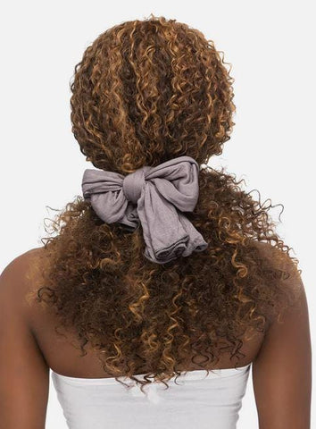 VIVICA A. FOX 21" LAYERED SPIRAL CURL W/GRAY HEADWRAP SCARF HWF-FAIRY