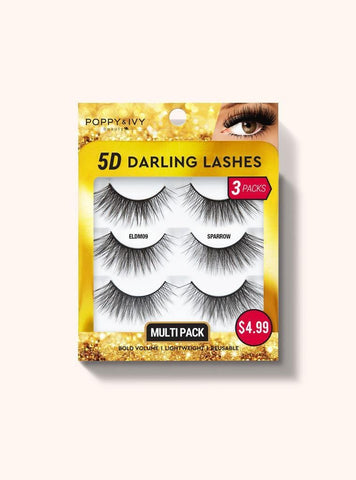 Poppy & IVY- 5D Darling Lashes Multipack - 3 Pairs