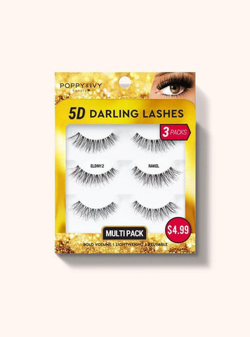 Poppy & IVY- 5D Darling Lashes Multipack - 3 Pairs