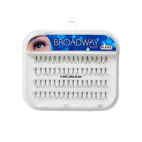 BROADWAY EYES INDIVIDUAL FLARE LONG BLACK LASHES #BLAI03