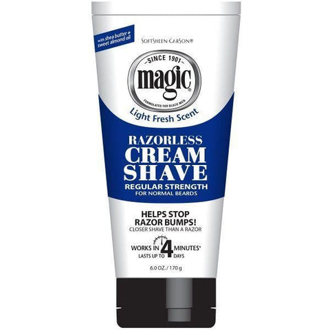 MAGIC RAZORLESS CREAM SHAVE REGULAR STRENGTH 6 oz.