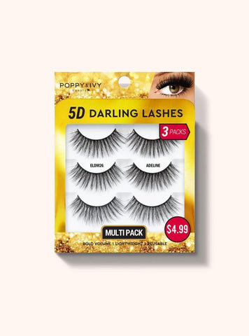 Poppy & IVY- 5D Darling Lashes Multipack - 3 Pairs