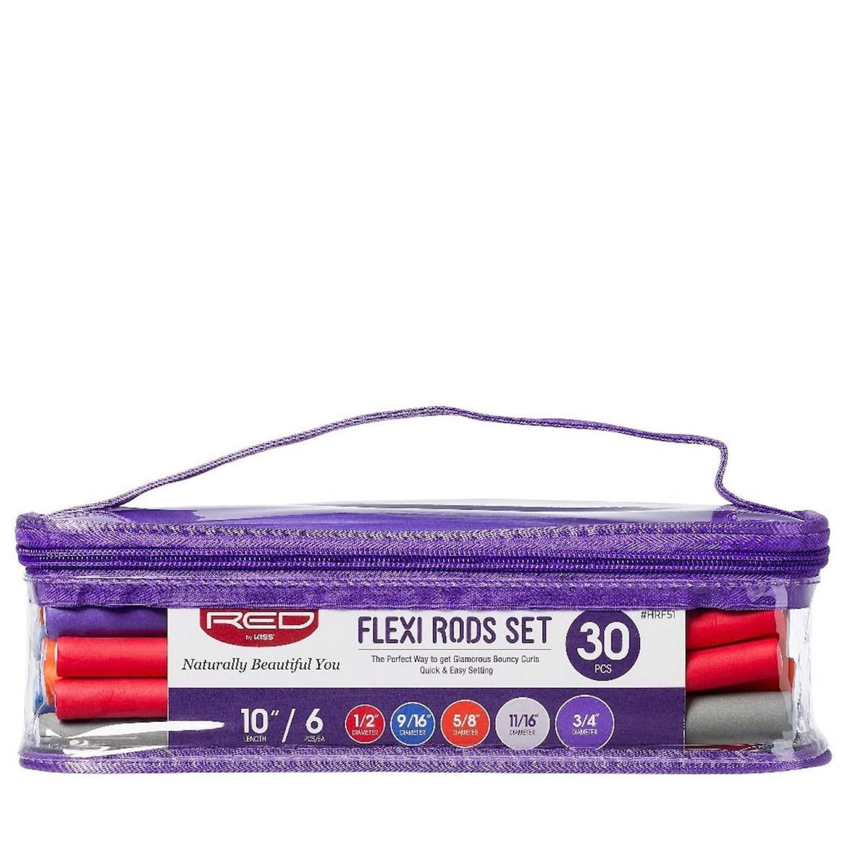 RED BY KISS FLEXI ROD SET- 10"/ 30 PIECES